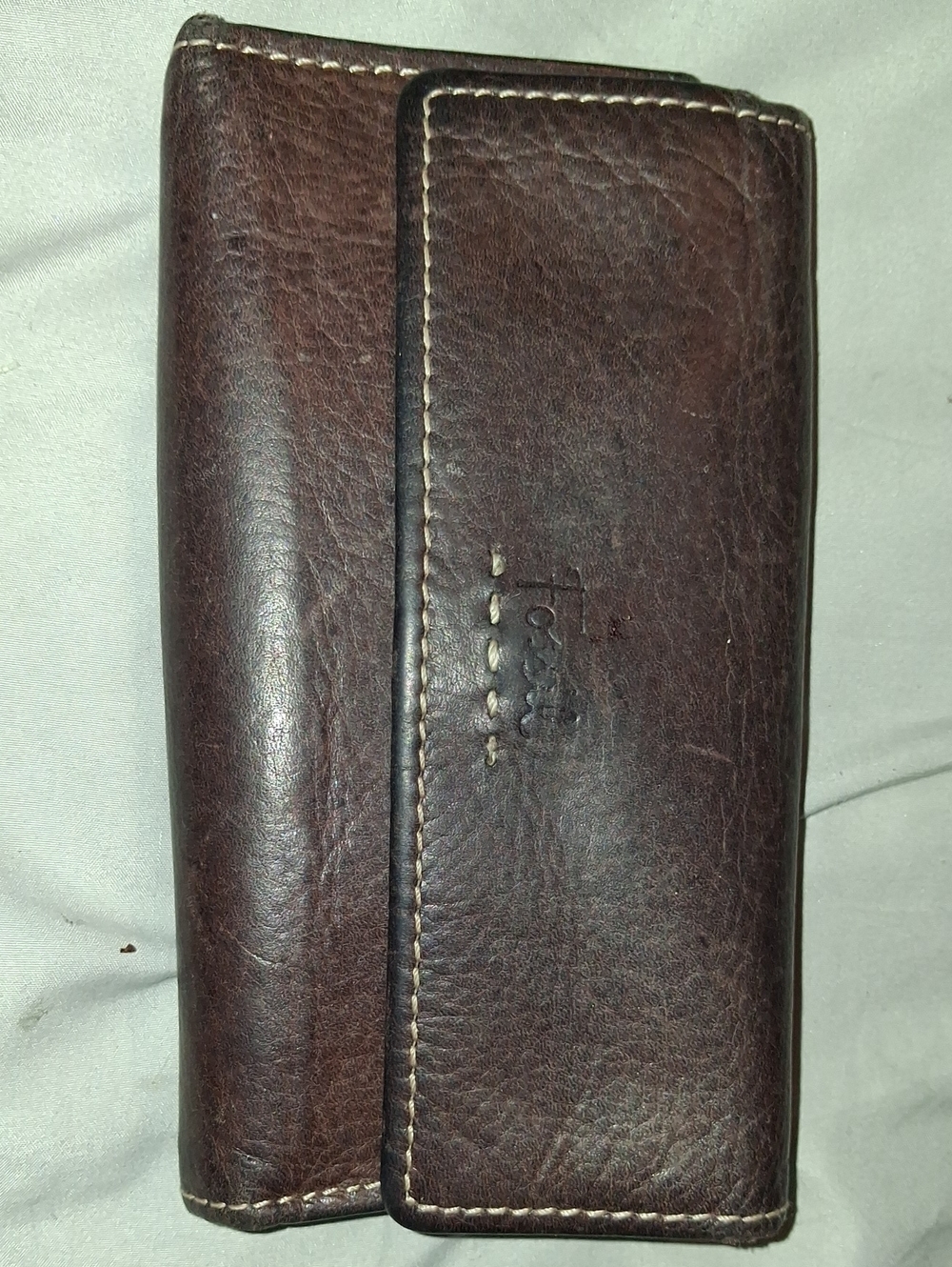 Fossil Dark Brown Leather Trifold Wallet